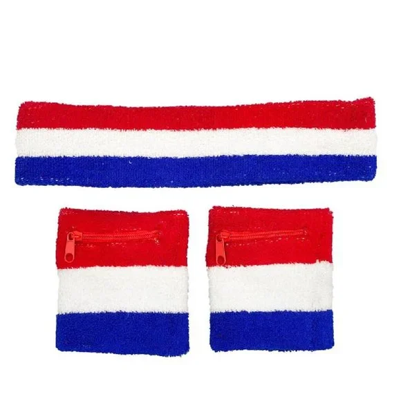 🎁 Patriotic Zippered Sweatband Set - Picture 1 of 2